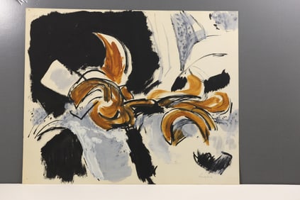 Robert Angeloch Signed "Kelp, Foam, & Rocks 2" Painting on Paper