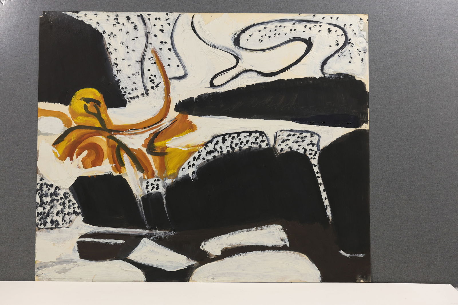 Robert Angeloch Signed "Kelp, Foam, Rocks 3" Painting on Paper (1 of 14)