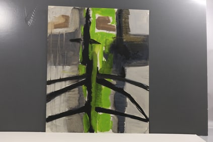 Robert Angeloch Abstract Painting on Paper, Unsigned