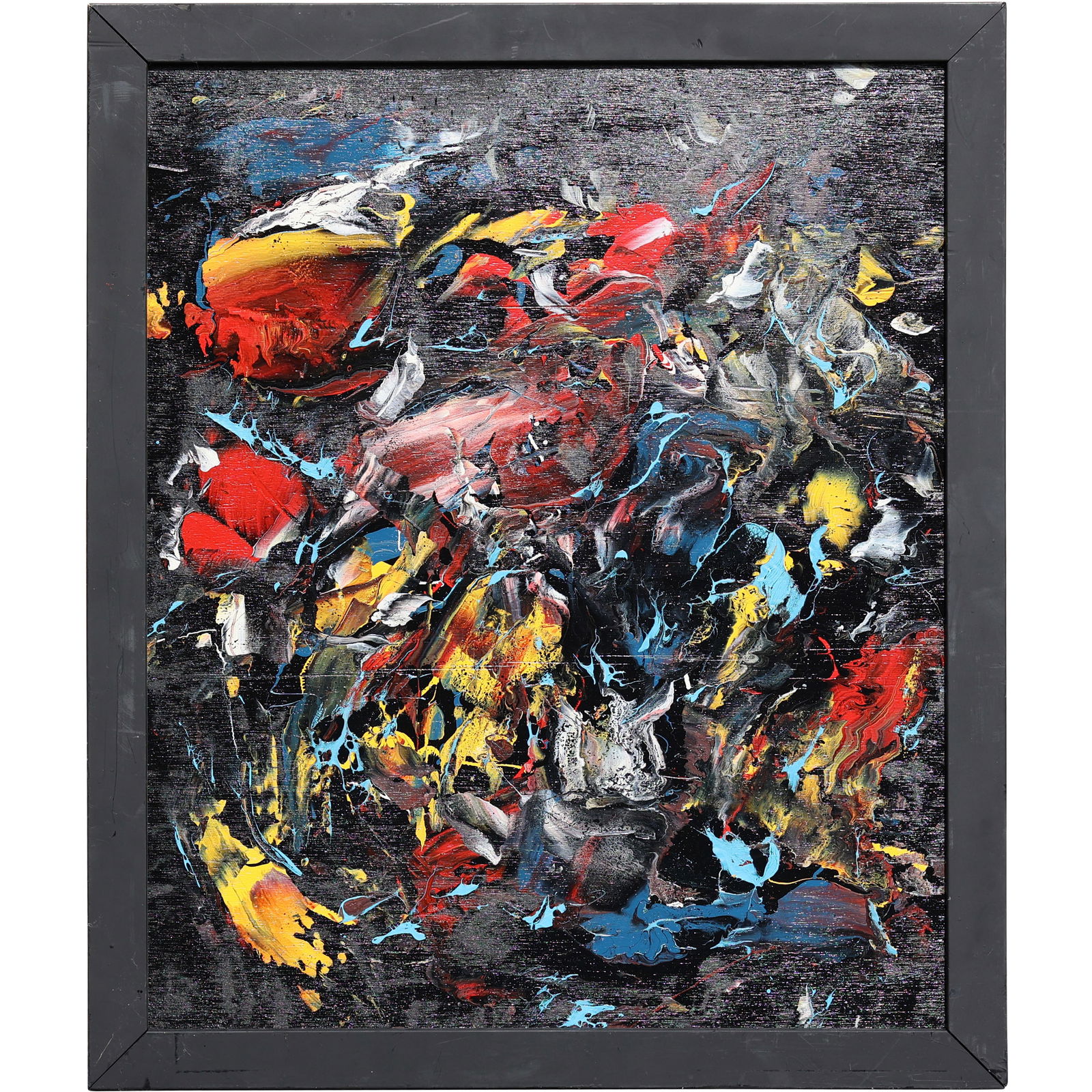 Thomas Pulgini American Pop Art Abstract Expressionist Painting Colorful Modern Signed (1 of 8)