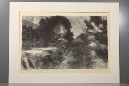Robert Angeloch (1922–2011) Country Road Lithograph