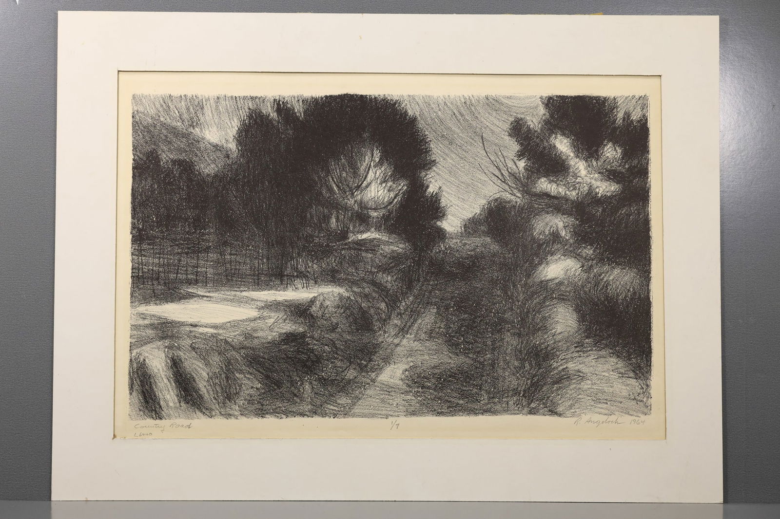 Robert Angeloch (1922–2011) Country Road Lithograph (1 of 13)