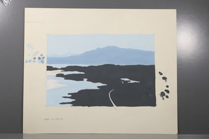 Robert Angeloch (1922–2011) Ashokan from Ohayo Mountain Woodblock Study