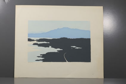 Robert Angeloch (1922–2011) Ashokan Woodblock Print