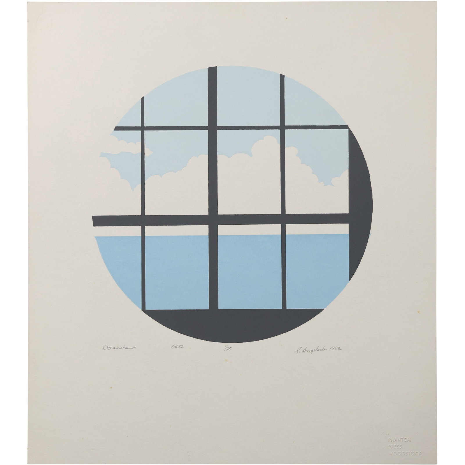 Robert Angeloch (1922–2011) Oceanview Woodblock Print: All descriptions were generated using AI technology and have not been reviewed or verified by a human. All items are sold as-is, where-is. It is the buyer’s responsibility to preview, examine, and a