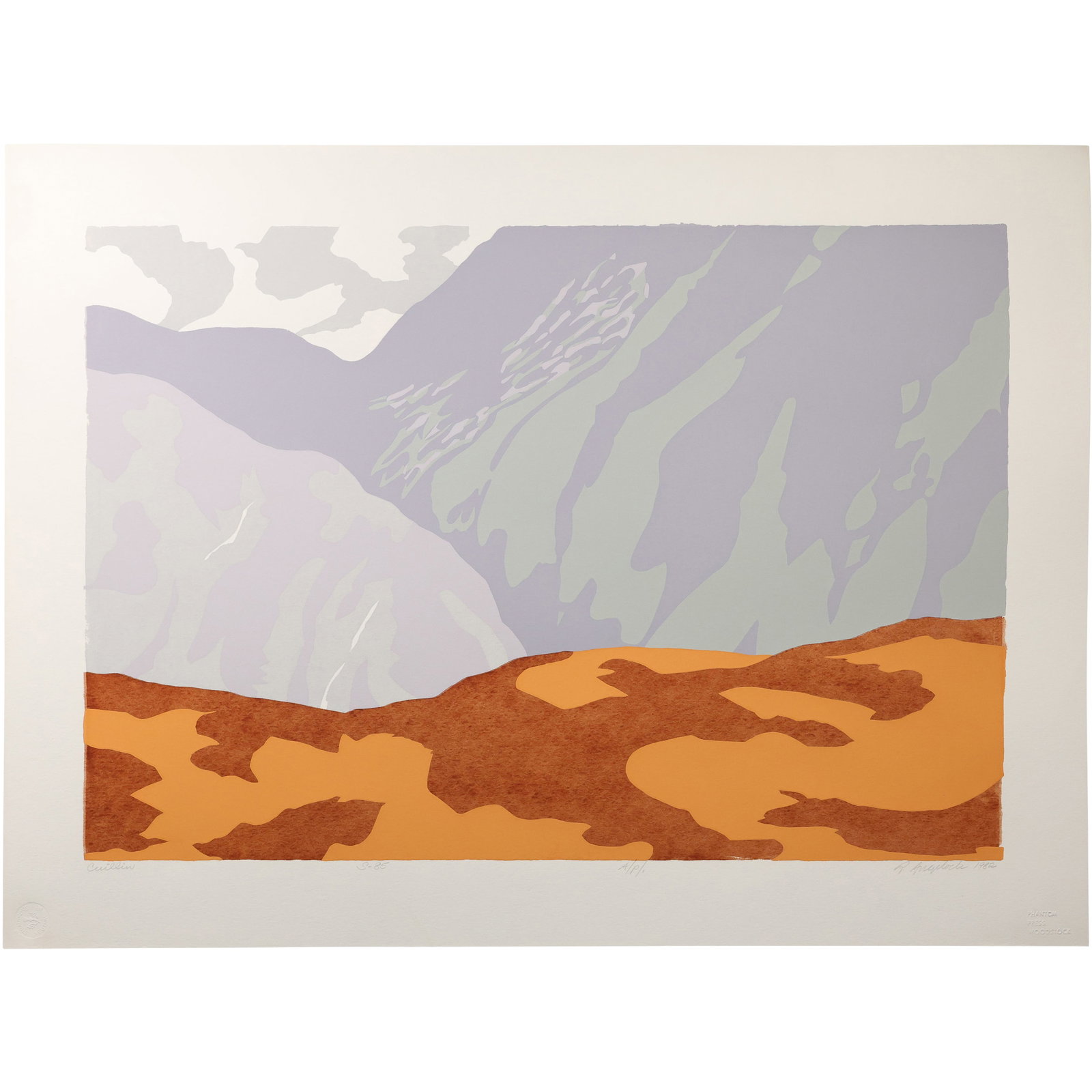 Robert Angeloch (1922–2011) Cuillin Color Woodblock Print: All descriptions were generated using AI technology and have not been reviewed or verified by a human. All items are sold as-is, where-is. It is the buyer’s responsibility to preview, examine, and a