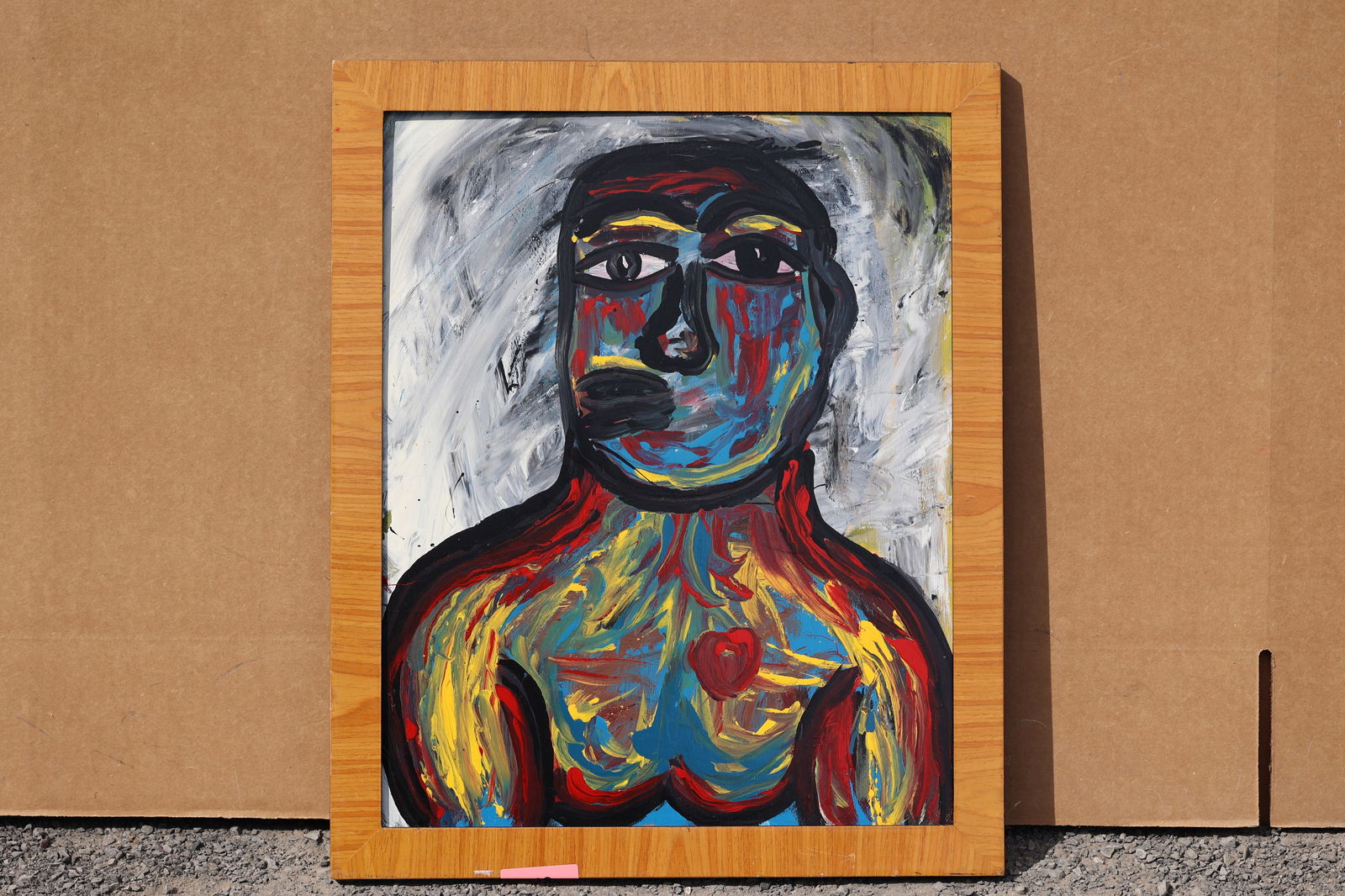 Thomas Pulgini American Pop Art Abstract Male Portrait Painting Modern Expressionist Signed (1 of 11)