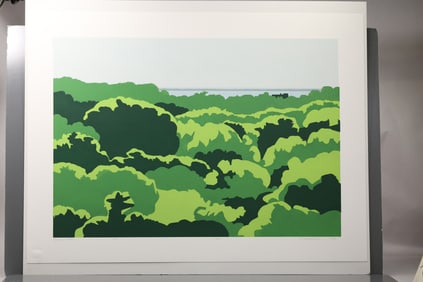 Robert Angeloch (1922–2011) Squam North Color Woodblock Print