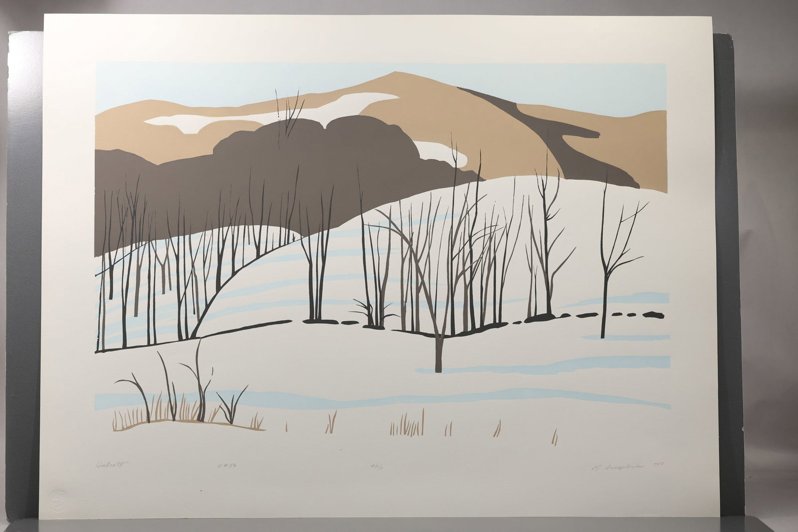 Robert Angeloch (1922–2011) Halcott Color Woodblock Print: All descriptions were generated using AI technology and have not been reviewed or verified by a human. All items are sold as-is, where-is. It is the buyer’s responsibility to preview, examine, and a