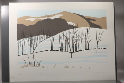 Robert Angeloch (1922–2011) Halcott Color Woodblock Print