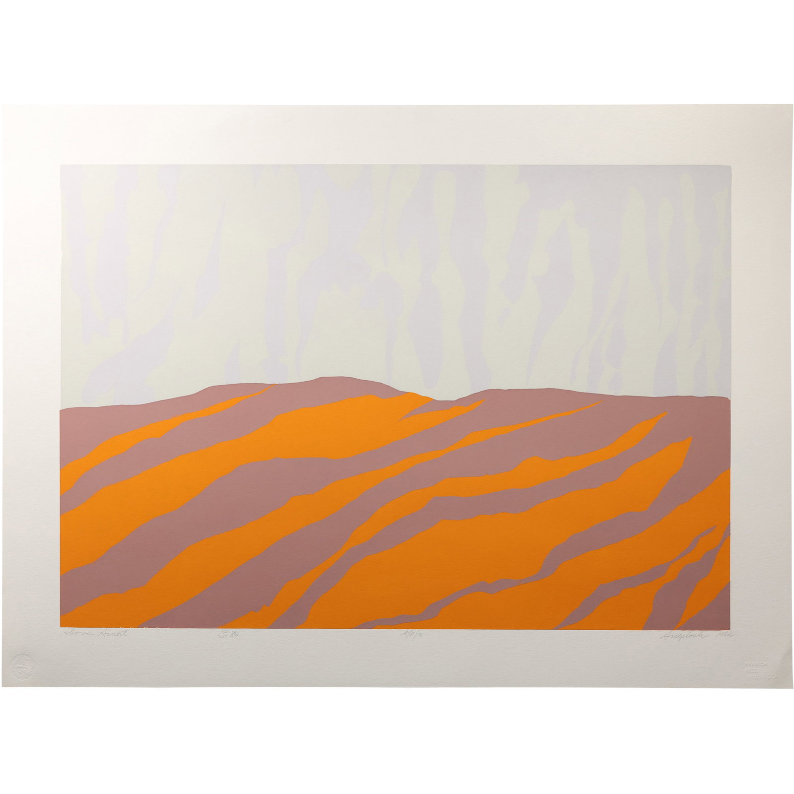 Robert Angeloch (1922–2011) Above Ainort Color Woodblock Print: All descriptions were generated using AI technology and have not been reviewed or verified by a human. All items are sold as-is, where-is. It is the buyer’s responsibility to preview, examine, and a