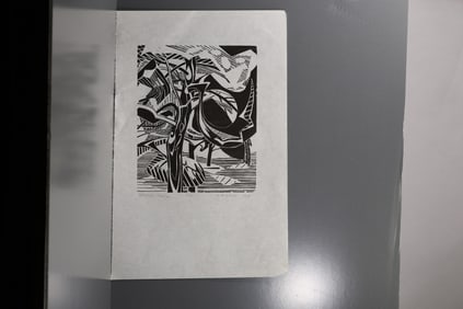 Robert Angeloch (1922–2011) Three Trees Woodcut Print