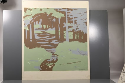 Robert Angeloch (1922–2011) Burnt Head Trail Original Painting