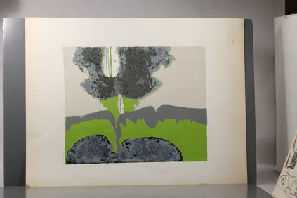 Robert Angeloch (1922–2011) Sawkill Color Woodblock Print