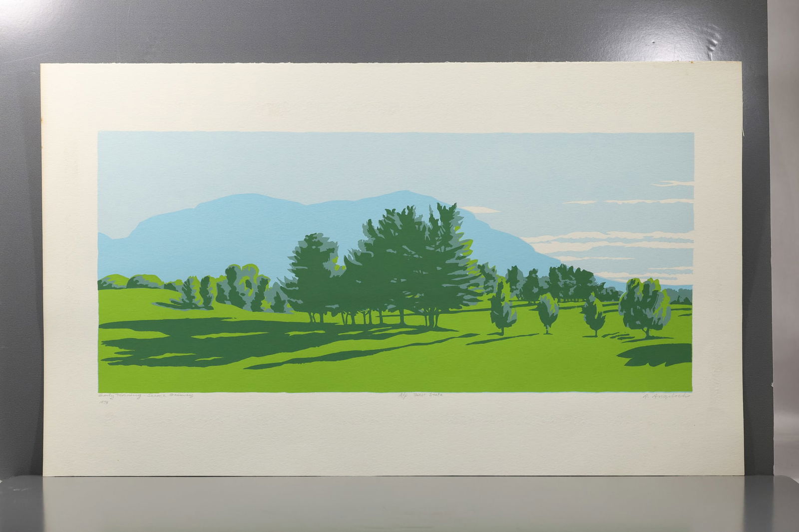 Robert Angeloch (1922–2011) Early Morning – Second Fairway Woodblock Print (1 of 14)