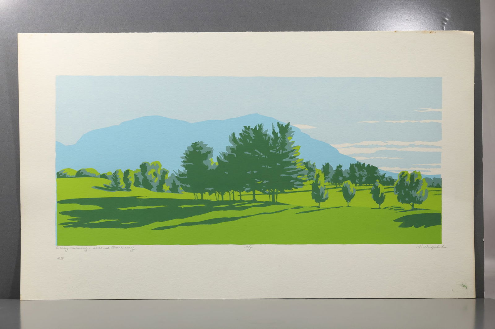 Robert Angeloch (1922–2011) Early Morning – Second Fairway Woodblock Print (1 of 11)