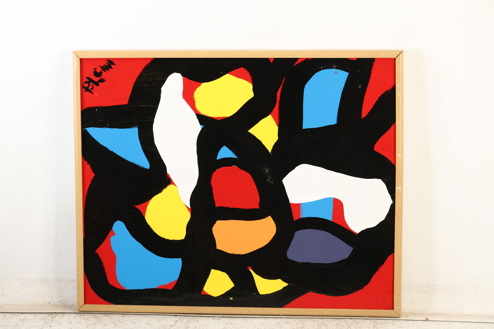 All descriptions were generatThomas Pulgini Abstract Modernist Geometric Color Block Painting Signed (1 of 9)