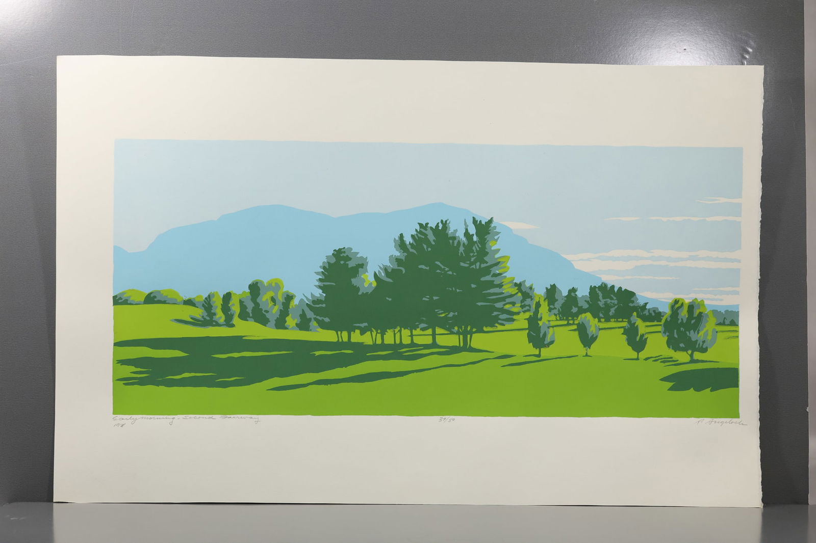 Robert Angeloch (1922–2011) Early Morning – Second Fairway Woodblock Print (1 of 13)