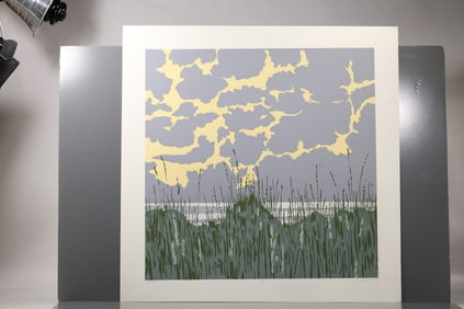 Robert Angeloch (1922–2011) Sound Color Woodblock Print