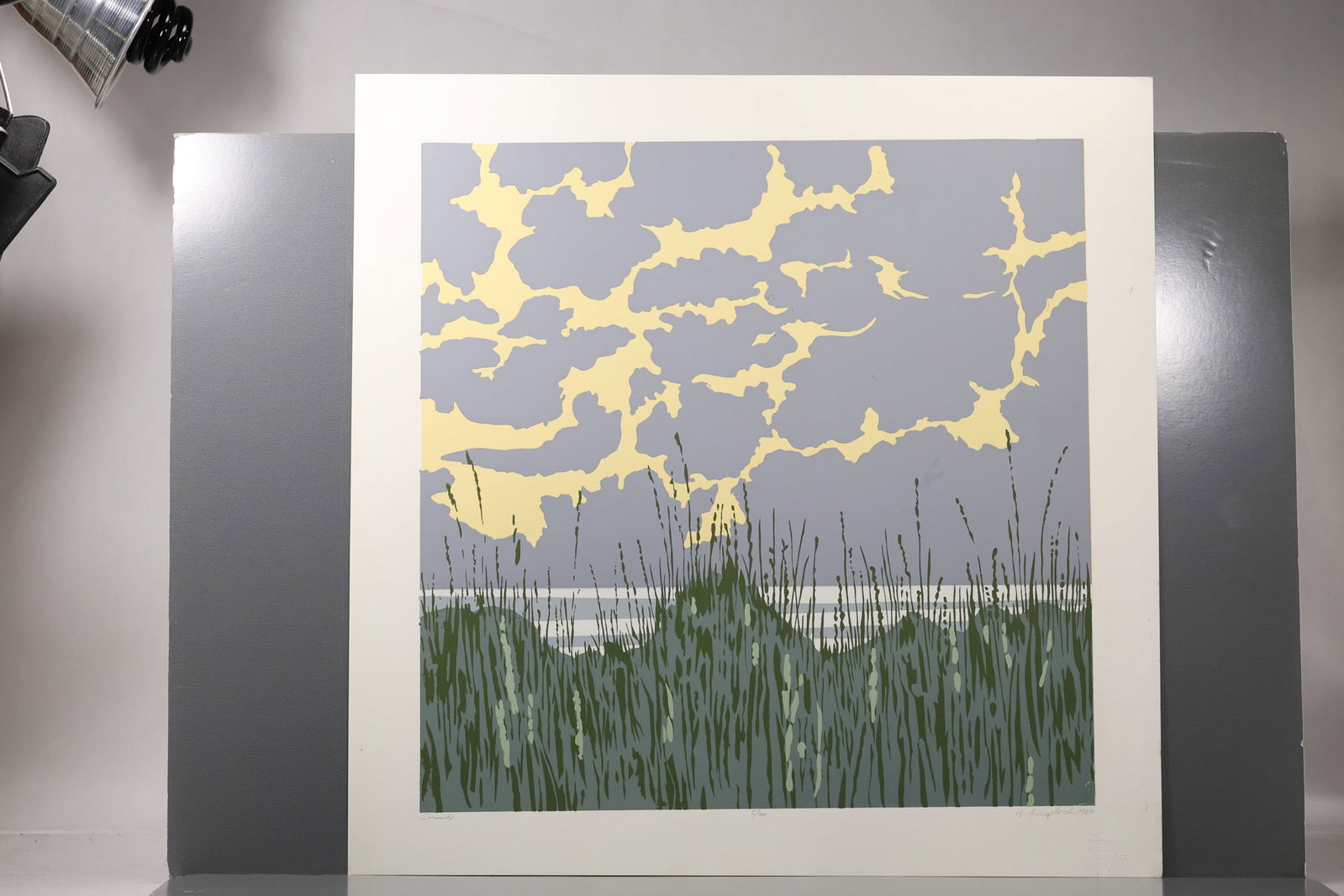 Robert Angeloch (1922–2011) Sound Color Woodblock Print: All descriptions were generated using AI technology and have not been reviewed or verified by a human. All items are sold as-is, where-is. It is the buyer’s responsibility to preview, examine, and a