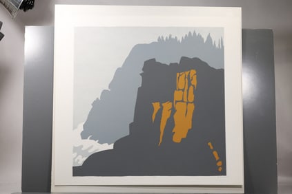Robert Angeloch (1922–2011) Whitehead Color Woodblock Print