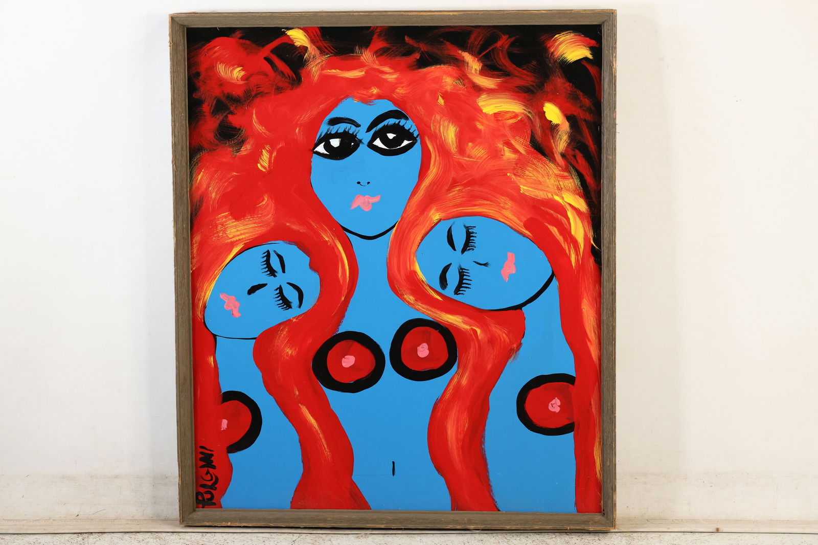 Tom Pulgini (b. 1965) Three Women with Red Hair Acrylic on Board (1 of 14)