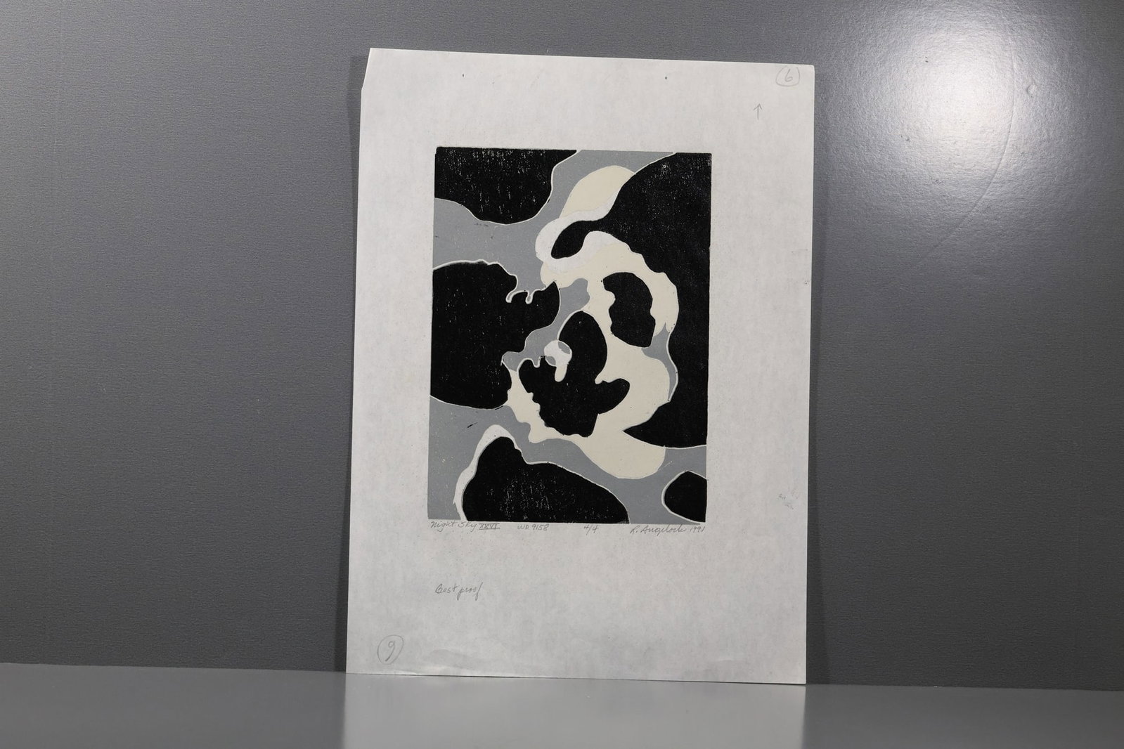 Robert Angeloch (1922–2011) Night Sky XXVI Color Woodcut: All descriptions were generated using AI technology and have not been reviewed or verified by a human. All items are sold as-is, where-is. It is the buyer’s responsibility to preview, examine, and a