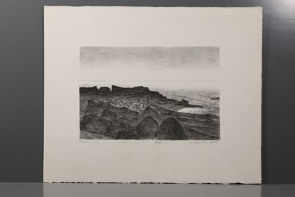 Robert Angeloch (1922–2011) Lobster Cove Lithograph