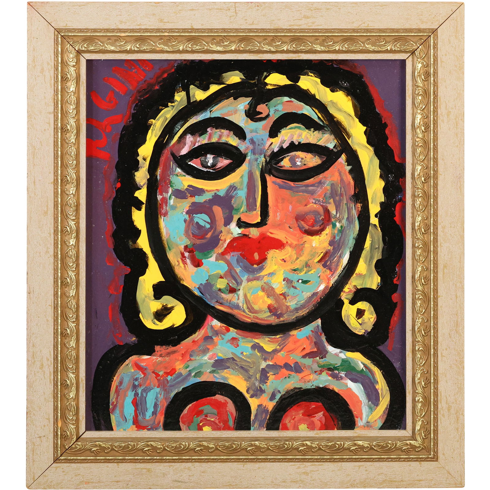 Thomas Pulgini Signed Abstract Expressionist Nude Portrait of Woman Painting: All descriptions were generated using AI technology and have not been reviewed or verified by a human. All items are sold as-is, where-is. It is the buyer’s responsibility to preview, examine, and a