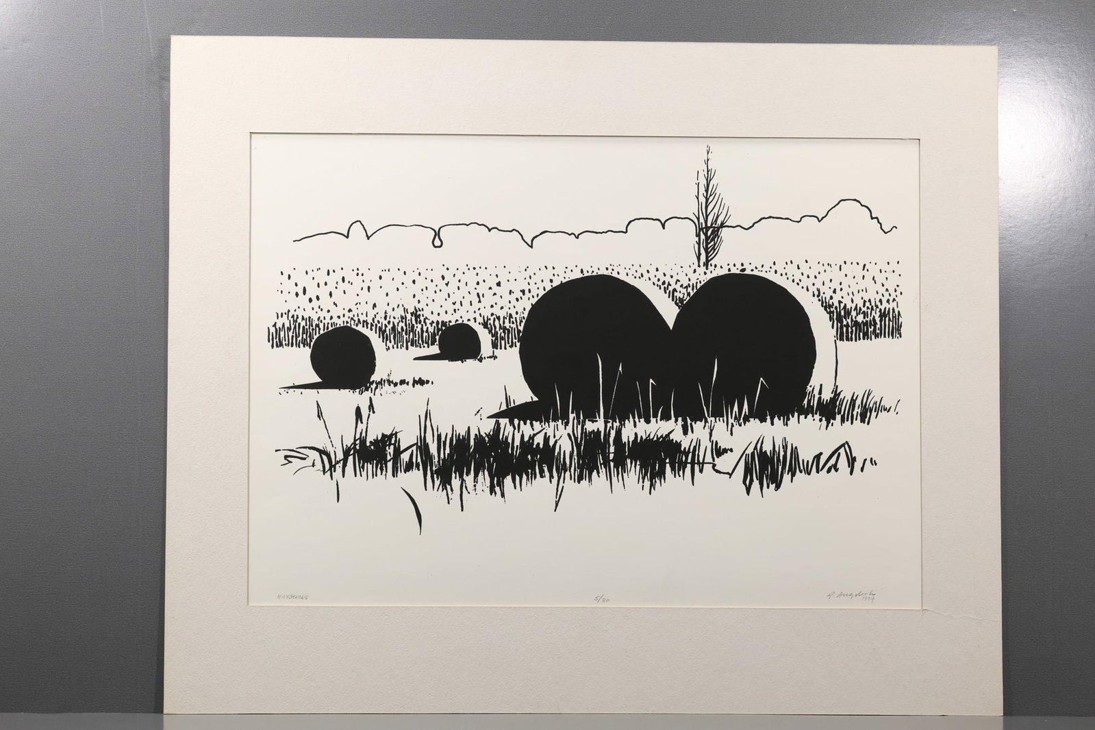 Robert Angeloch (1922–2011) Haystacks Lithograph: All descriptions were generated using AI technology and have not been reviewed or verified by a human. All items are sold as-is, where-is. It is the buyer’s responsibility to preview, examine, and a