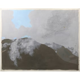 Robert Angeloch (1922–2011) – Mountain and Cloud Study, Painting on Paper