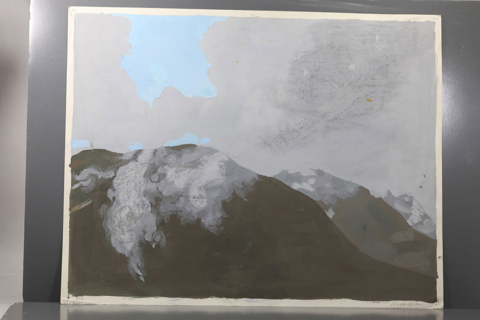 Robert Angeloch (1922–2011) – Mountain and Cloud Study, Painting on Paper (1 of 11)