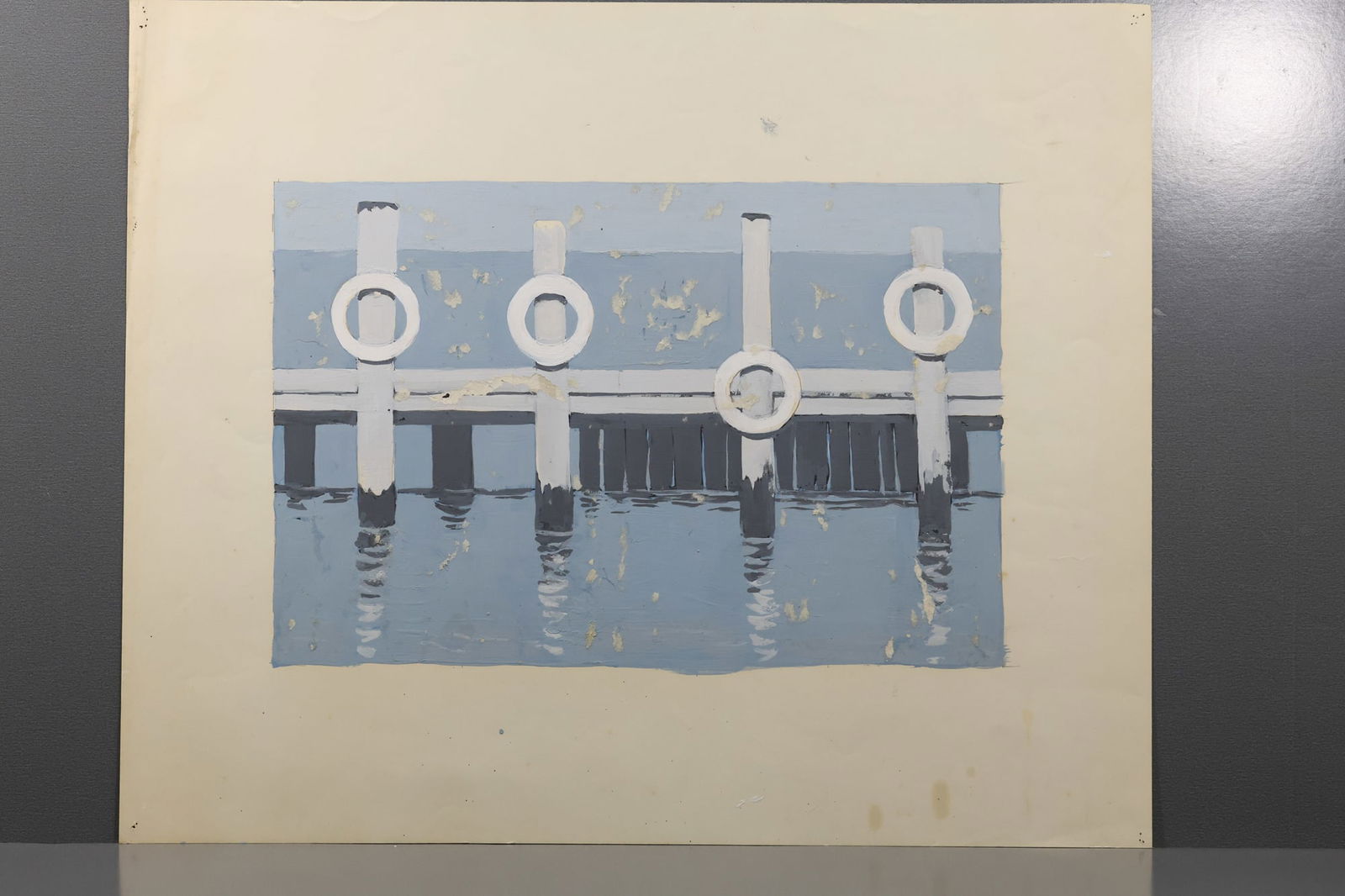 Robert Angeloch (1922–2011) – Dock Study, Painting on Paper: All descriptions were generated using AI technology and have not been reviewed or verified by a human. All items are sold as-is, where-is. It is the buyer’s responsibility to preview, examine, and a