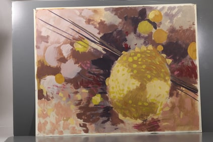 Robert Angeloch (1922–2011) – Abstract Celestial Study, Painting on Paper