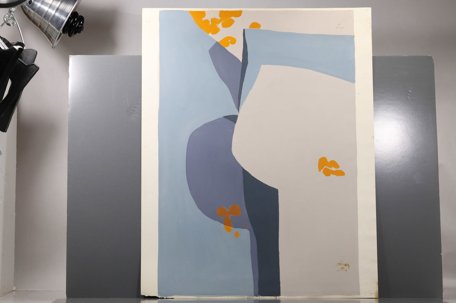 Robert Angeloch (1922–2011) – Abstract Form Study, Painting on Paper (1 of 12)