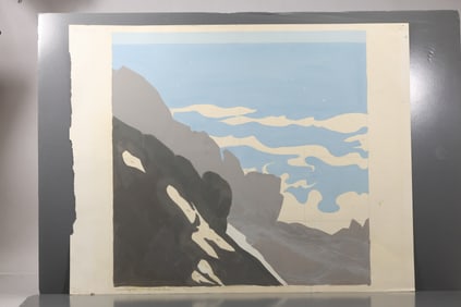 Robert Angeloch (1922–2011) – Monhegan: Near Gull Rock – Gouache on Paper