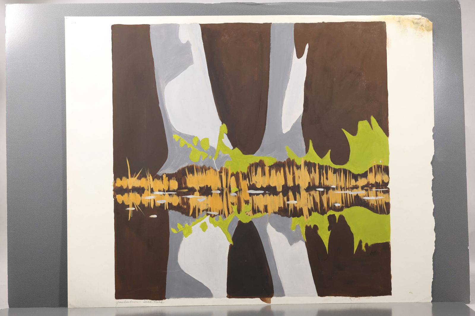 Robert Angeloch (1922–2011) – Yankeetown: Dead Trees – Gouache on Paper: All descriptions were generated using AI technology and have not been reviewed or verified by a human. All items are sold as-is, where-is. It is the buyer’s responsibility to preview, examine, and a