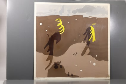 Robert Angeloch (1922–2011) – Brown Tidepool (C-9) – Gouache on Paper