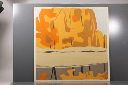 Robert Angeloch (1922–2011) – Autumn Abstraction – Gouache on Paper