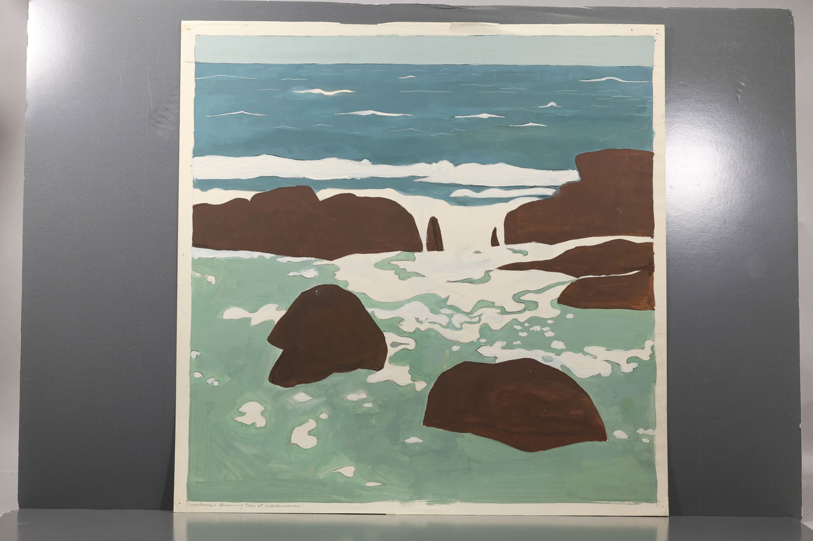 Robert Angeloch (1922–2011) – Monhegan: Incoming Tide at Washerwoman – Gouache on Paper (1 of 16)