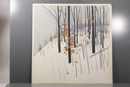 Robert Angeloch (1922–2011) – Winter Woods – Gouache on Paper