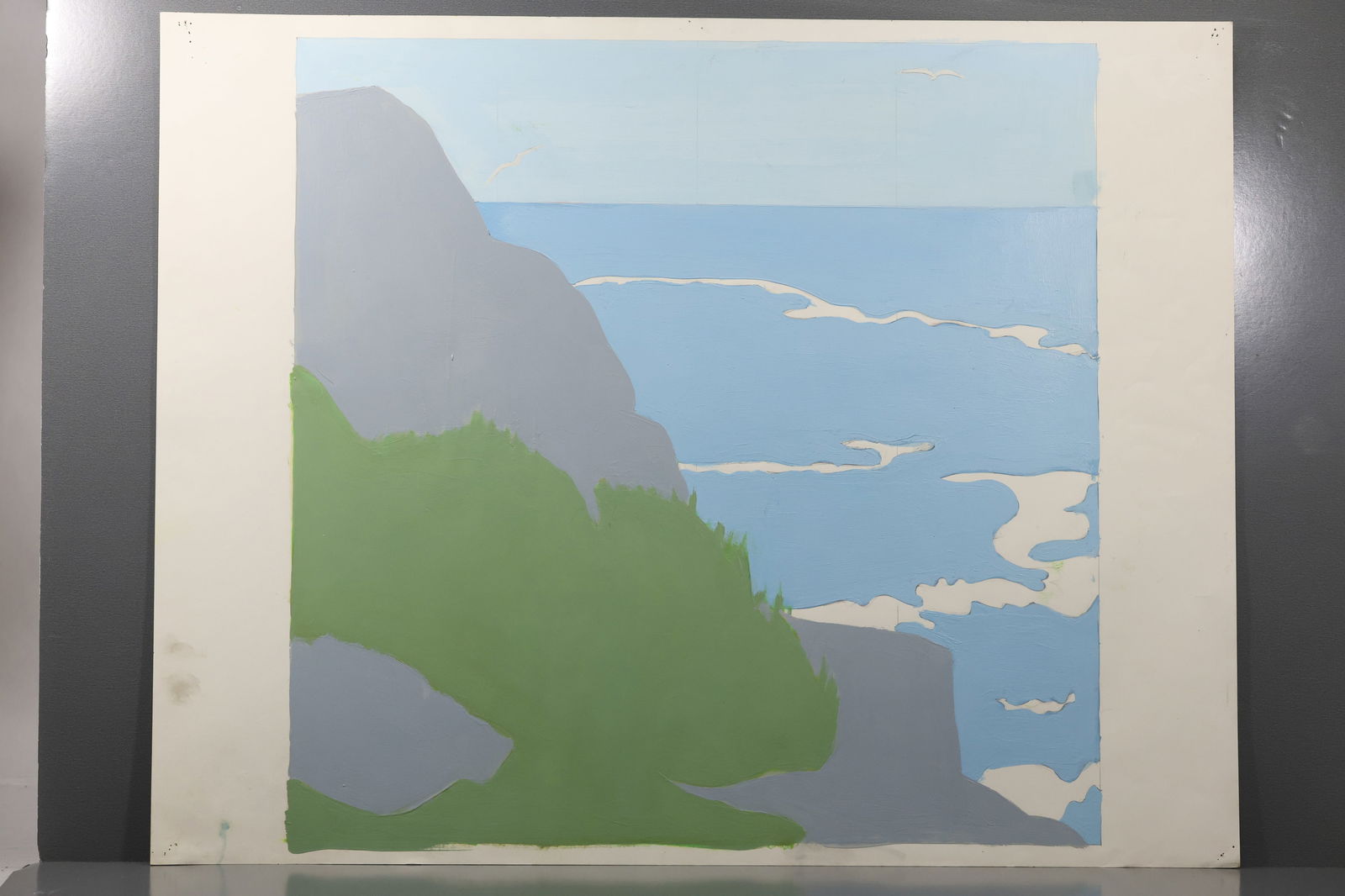 Robert Angeloch (1922–2011) – Cliff and Sea, Monhegan – Gouache on Paper: All descriptions were generated using AI technology and have not been reviewed or verified by a human. All items are sold as-is, where-is. It is the buyer’s responsibility to preview, examine, and a