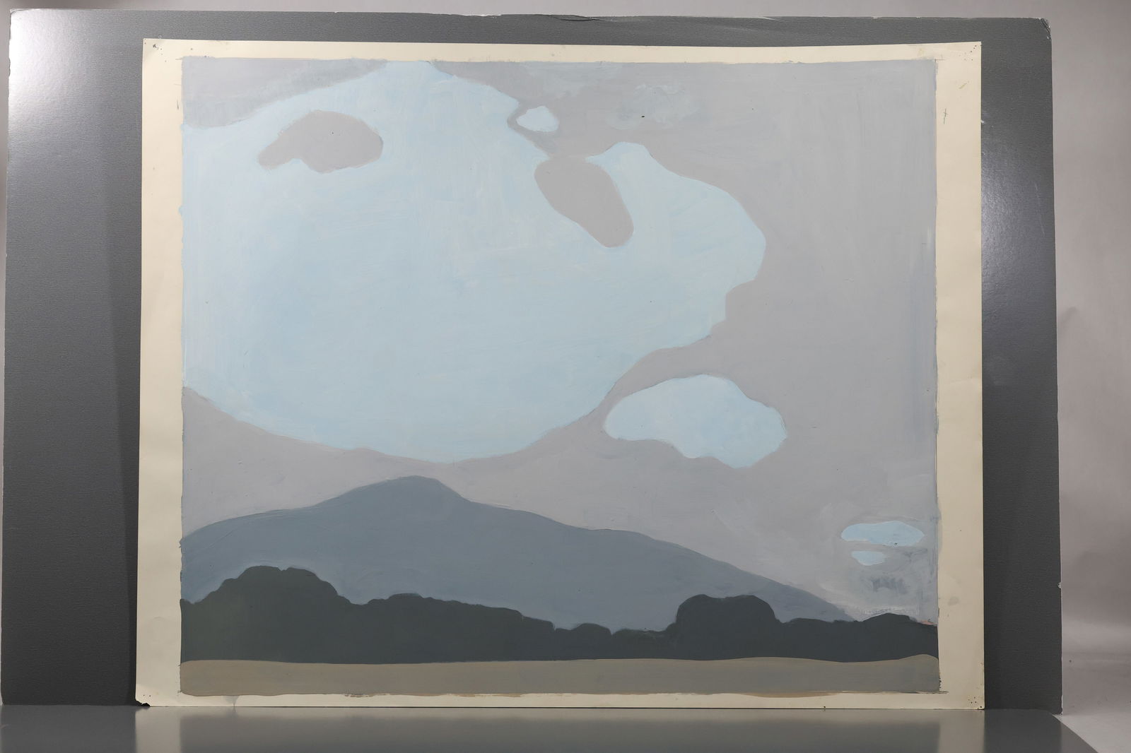 Robert Angeloch (1922–2011) – Overcast Mountain View – Oil on Paper: All descriptions were generated using AI technology and have not been reviewed or verified by a human. All items are sold as-is, where-is. It is the buyer’s responsibility to preview, examine, and a