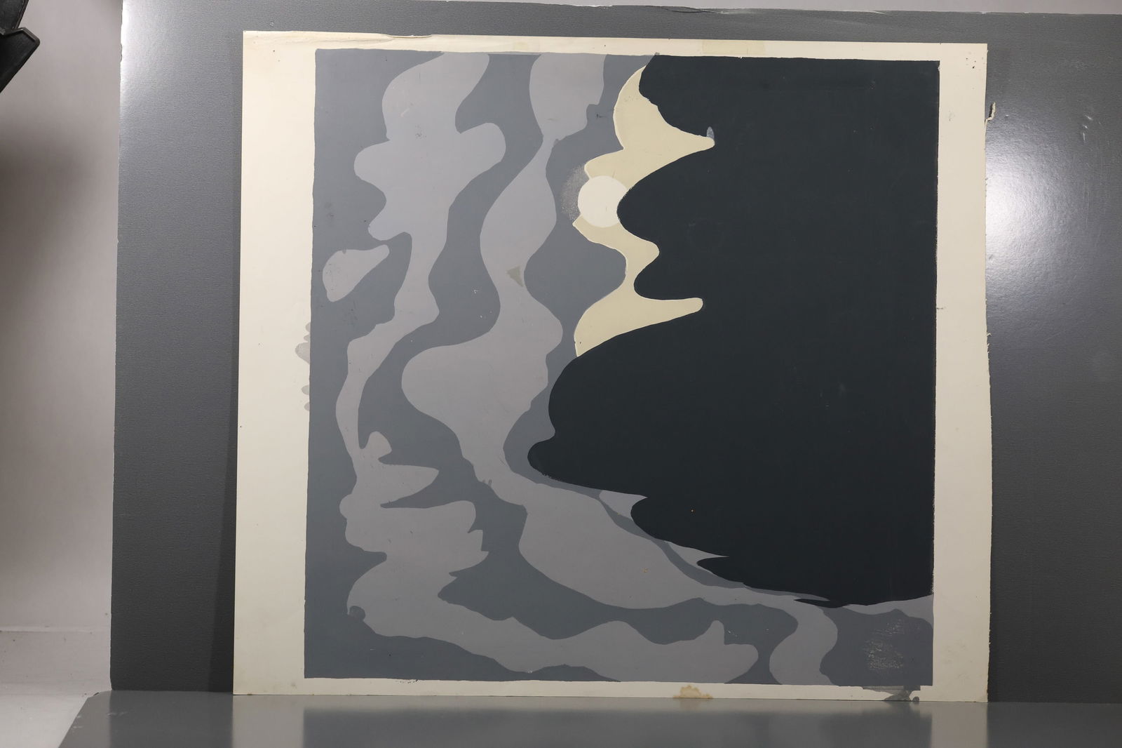 Robert Angeloch (1922–2011) – Abstract Moonlit Landscape – Oil on Paper: All descriptions were generated using AI technology and have not been reviewed or verified by a human. All items are sold as-is, where-is. It is the buyer’s responsibility to preview, examine, and a