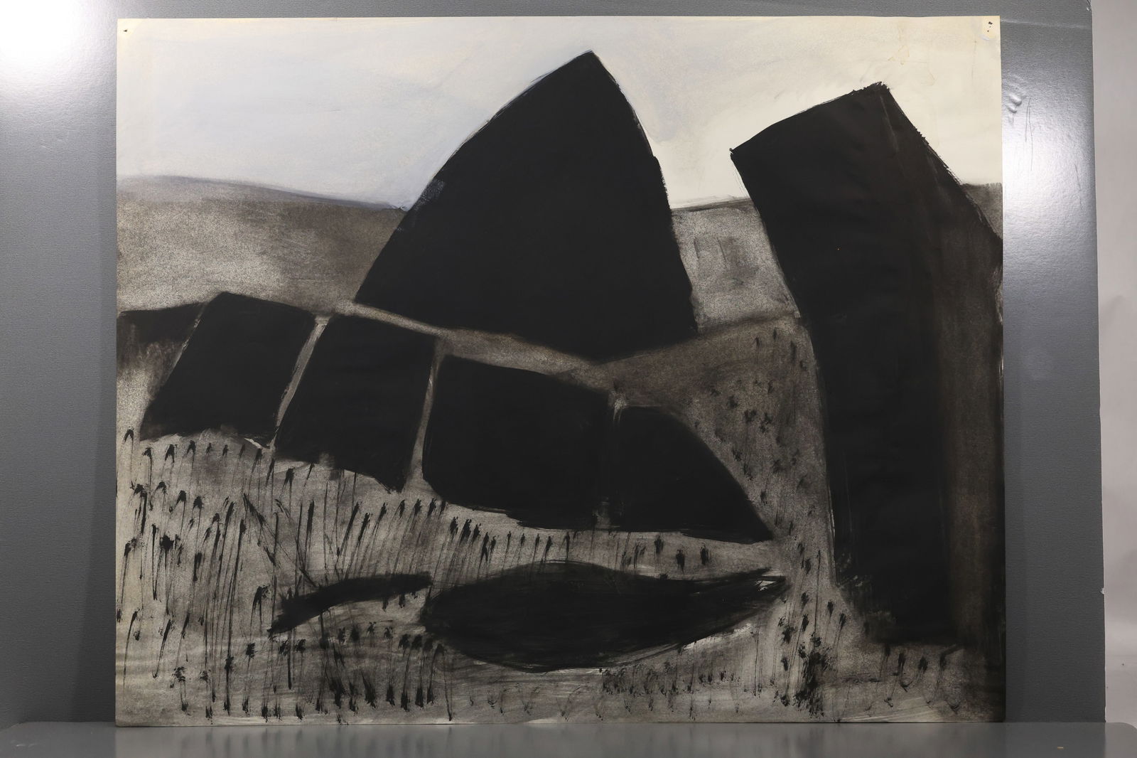 Robert Angeloch (1922–2011) – Abstract Landscape Forms – Charcoal on Paper (1 of 10)