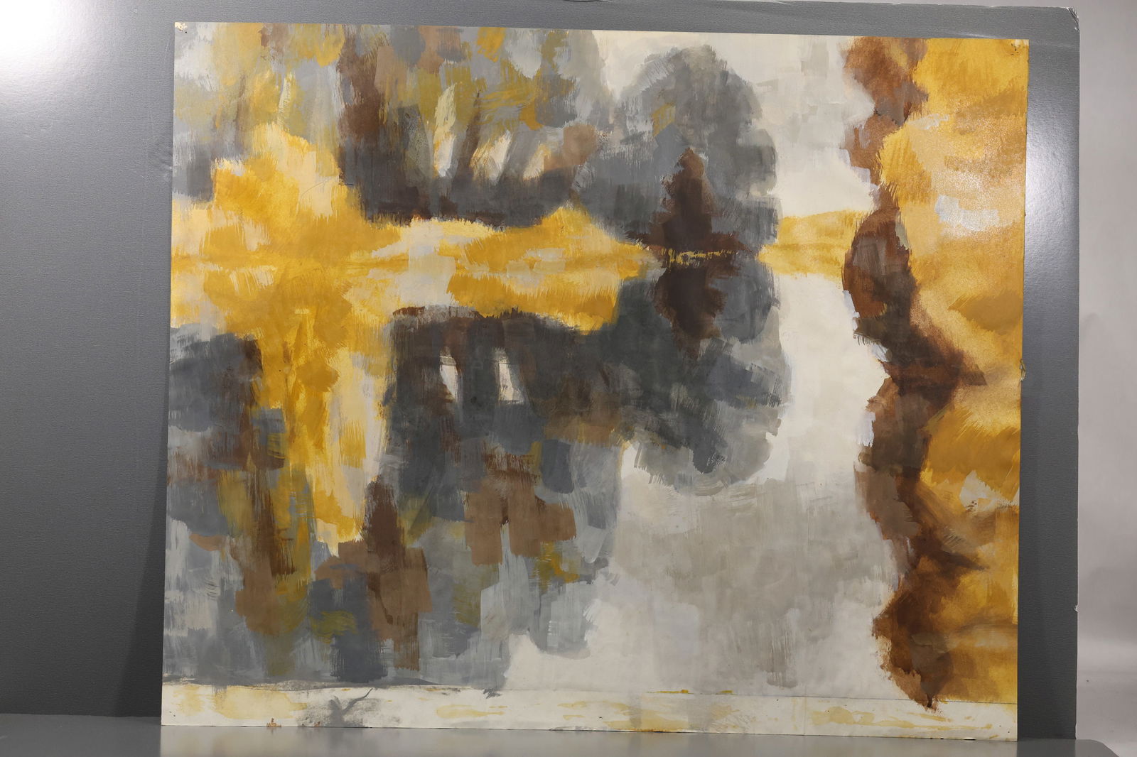 Robert Angeloch (1922–2011) – Reflective Landscape Abstraction – Oil on Paper (1 of 8)