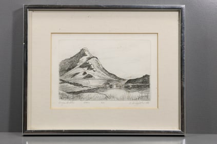 Robert Angeloch (1922–2011) – “Bryn Brith” – Etching and Drypoint, 1988