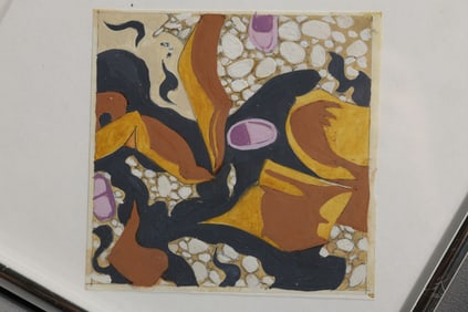 Robert Angeloch (1922–2011) – “Seaweed, Shells and Stones” – Oil on Paper, 1997