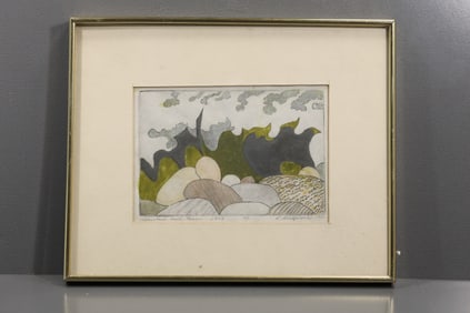 Robert Angeloch (1922–2011) – “Seaweed and Foam” – Etching, 1991