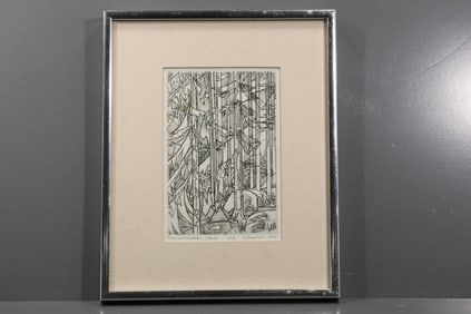 Robert Angeloch (1922–2011) – “Trees on Mirmock” – Etching, 1995